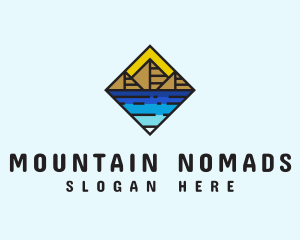 Lake Mountain Trip logo design