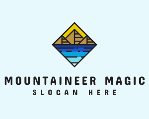 Lake Mountain Trip logo design