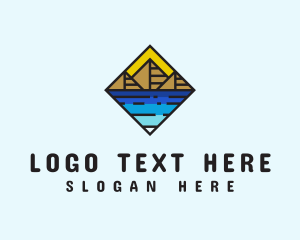 Scenic - Lake Mountain Trip logo design