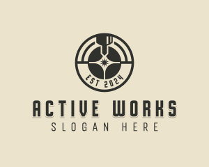 Laser Metalworks Machinery logo design