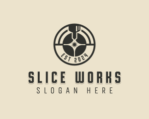 Laser Metalworks Machinery logo design