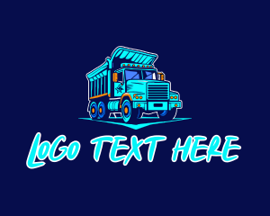 Bright Blue Dump Truck logo