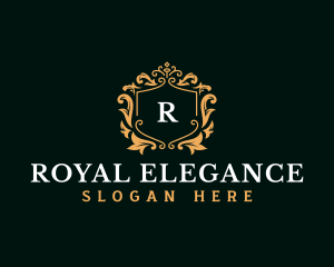 Royal Shield Filigree logo design