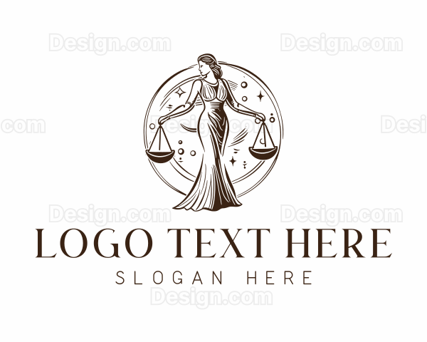 Lady Justice Legal Goddess Logo