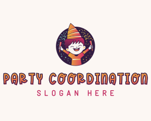 Kid Party Celebration logo design