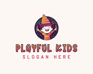 Kid Party Celebration logo design