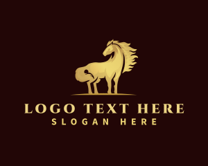 Luxury Horse Mane logo design