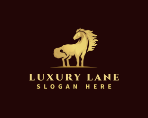 Luxury Horse Mane logo design