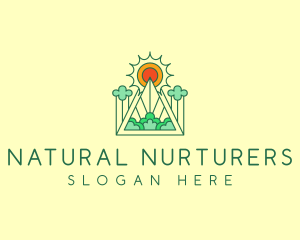 Sunlight Nature Pyramid logo design