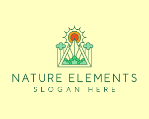 Sunlight Nature Pyramid logo design