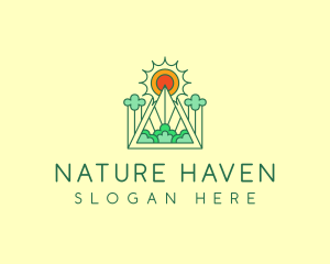 Sunlight Nature Pyramid logo design