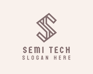 Modern Tech Letter S logo design