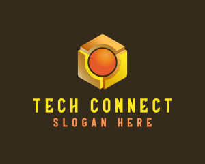 Tech Cube Sphere logo design