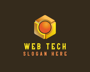 Tech Cube Sphere logo design