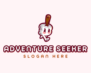 Marshmallow Adventure Camping logo design