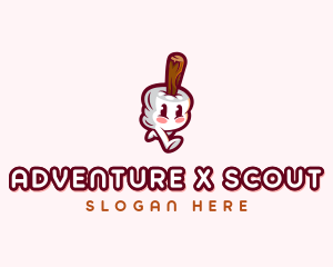 Marshmallow Adventure Camping logo design