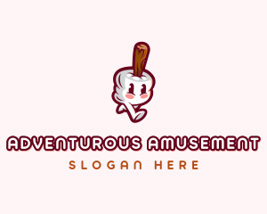 Marshmallow Adventure Camping logo design