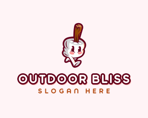 Marshmallow Adventure Camping logo design