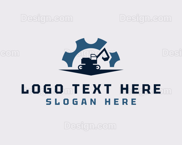 Heavy Equipment Excavator Machinery Logo