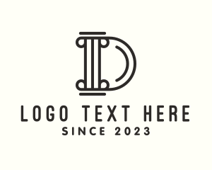 Letter D Pillar logo