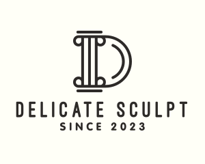 Letter D Pillar logo design