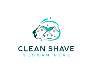 Sparkling Clean Pressure Washer logo design