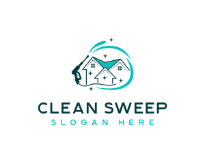 Sparkling Clean Pressure Washer logo design