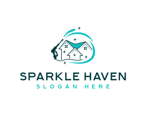 Sparkling Clean Pressure Washer logo design