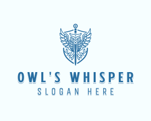 Owl Sword Crest logo