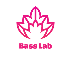 Pink Lotus Line Art logo design