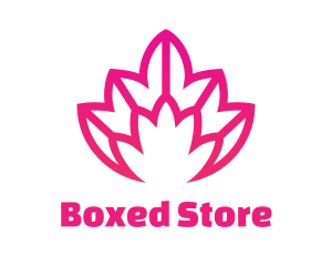 Pink Lotus Line Art logo design