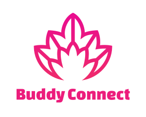 Pink Lotus Line Art logo design