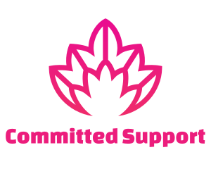 Pink Lotus Line Art logo design