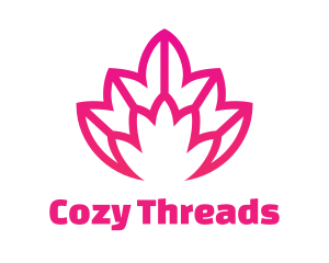 Pink Lotus Line Art logo design