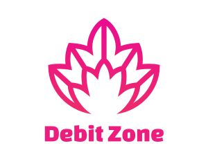 Pink Lotus Line Art logo design