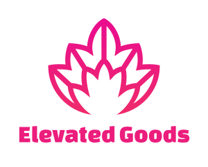 Pink Lotus Line Art logo design