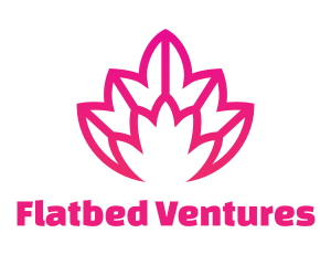 Pink Lotus Line Art logo design