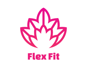 Pink Lotus Line Art logo design