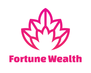 Pink Lotus Line Art logo design