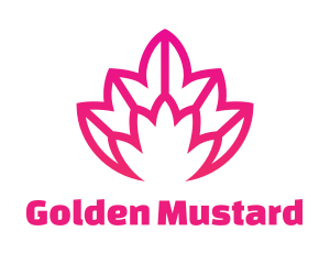 Pink Lotus Line Art logo design