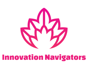 Pink Lotus Line Art logo design