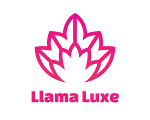 Pink Lotus Line Art logo design