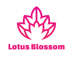 Pink Lotus Line Art logo