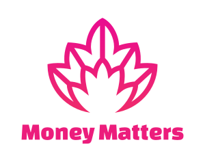 Pink Lotus Line Art logo design