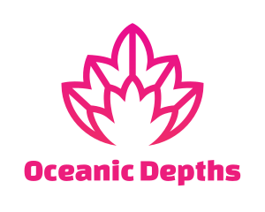 Pink Lotus Line Art logo design