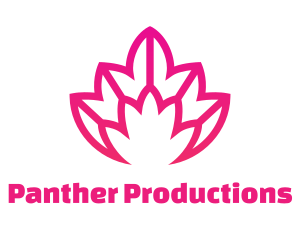 Pink Lotus Line Art logo design