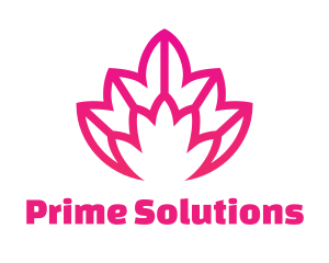 Pink Lotus Line Art logo design