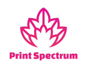 Pink Lotus Line Art logo design