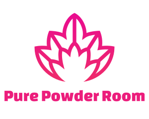 Pink Lotus Line Art logo design