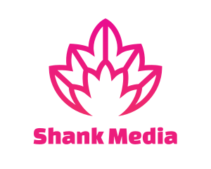 Pink Lotus Line Art logo design